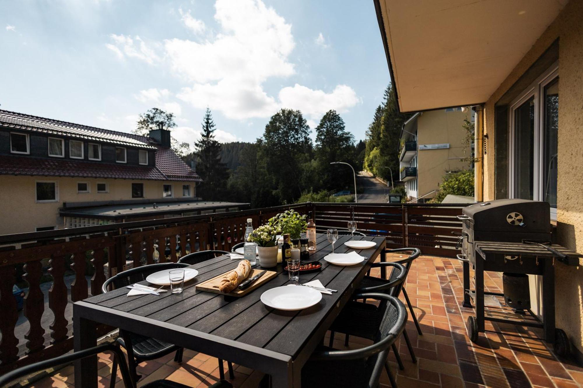 Apartmenthaus Am Waldrand- Kueche - Fruehstueck - Balkon Wildemann Eksteriør bilde