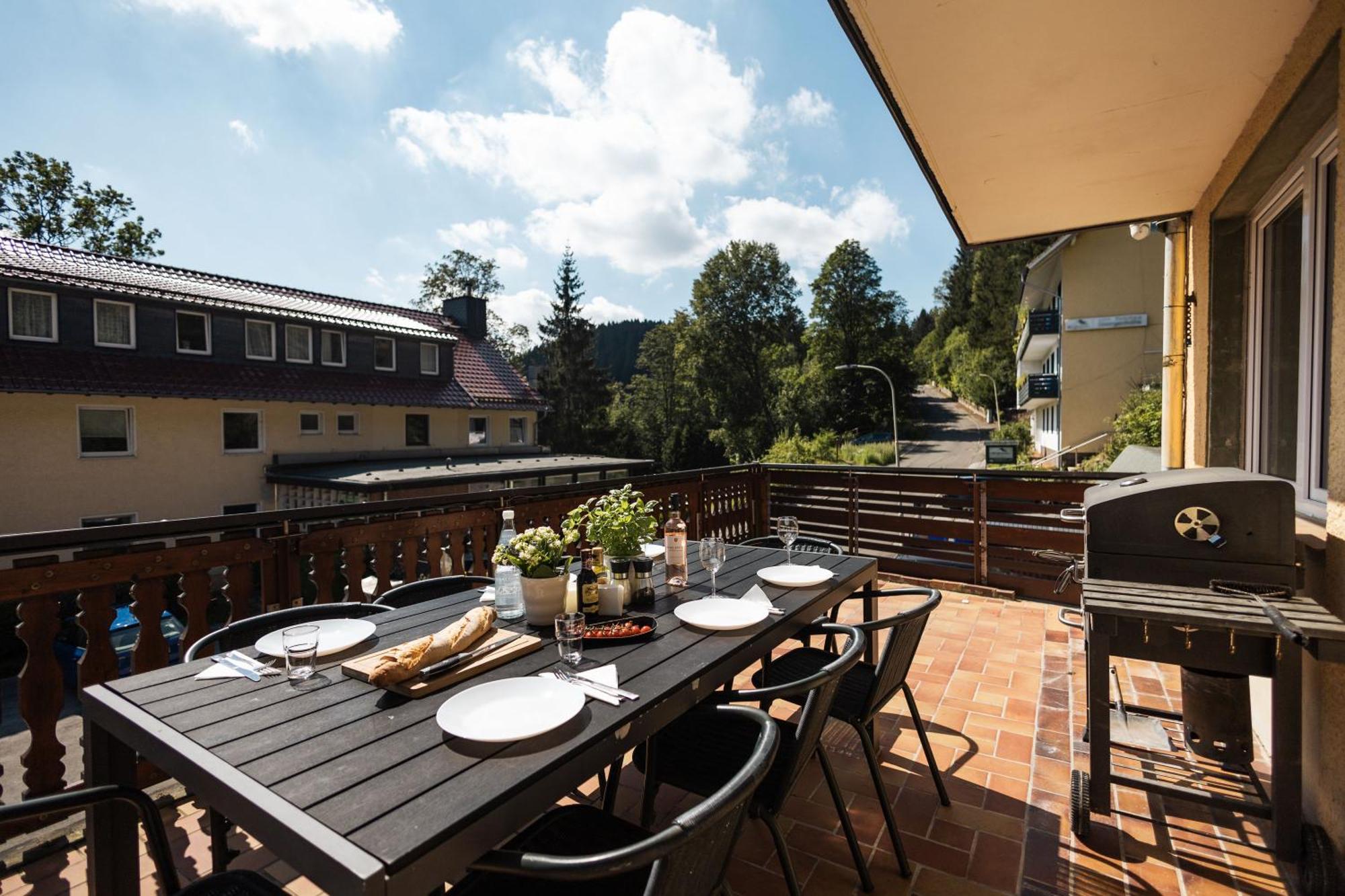 Apartmenthaus Am Waldrand- Kueche - Fruehstueck - Balkon Wildemann Eksteriør bilde