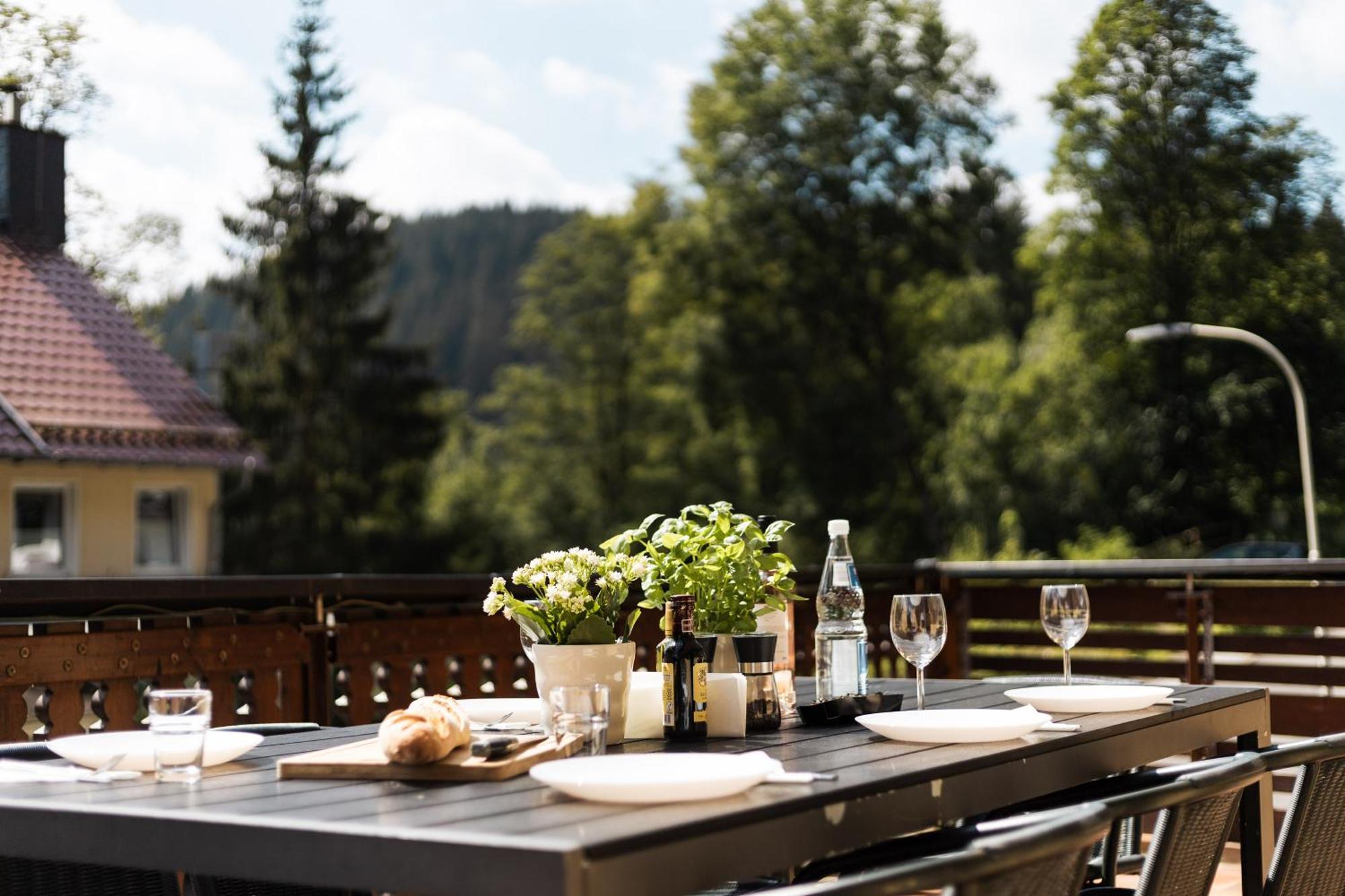 Apartmenthaus Am Waldrand- Kueche - Fruehstueck - Balkon Wildemann Eksteriør bilde